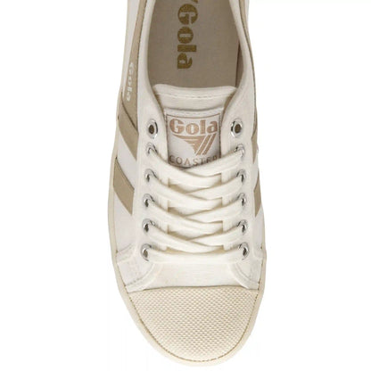 Vegan Gola Classics Women's Coaster Flame - Off White/Gold