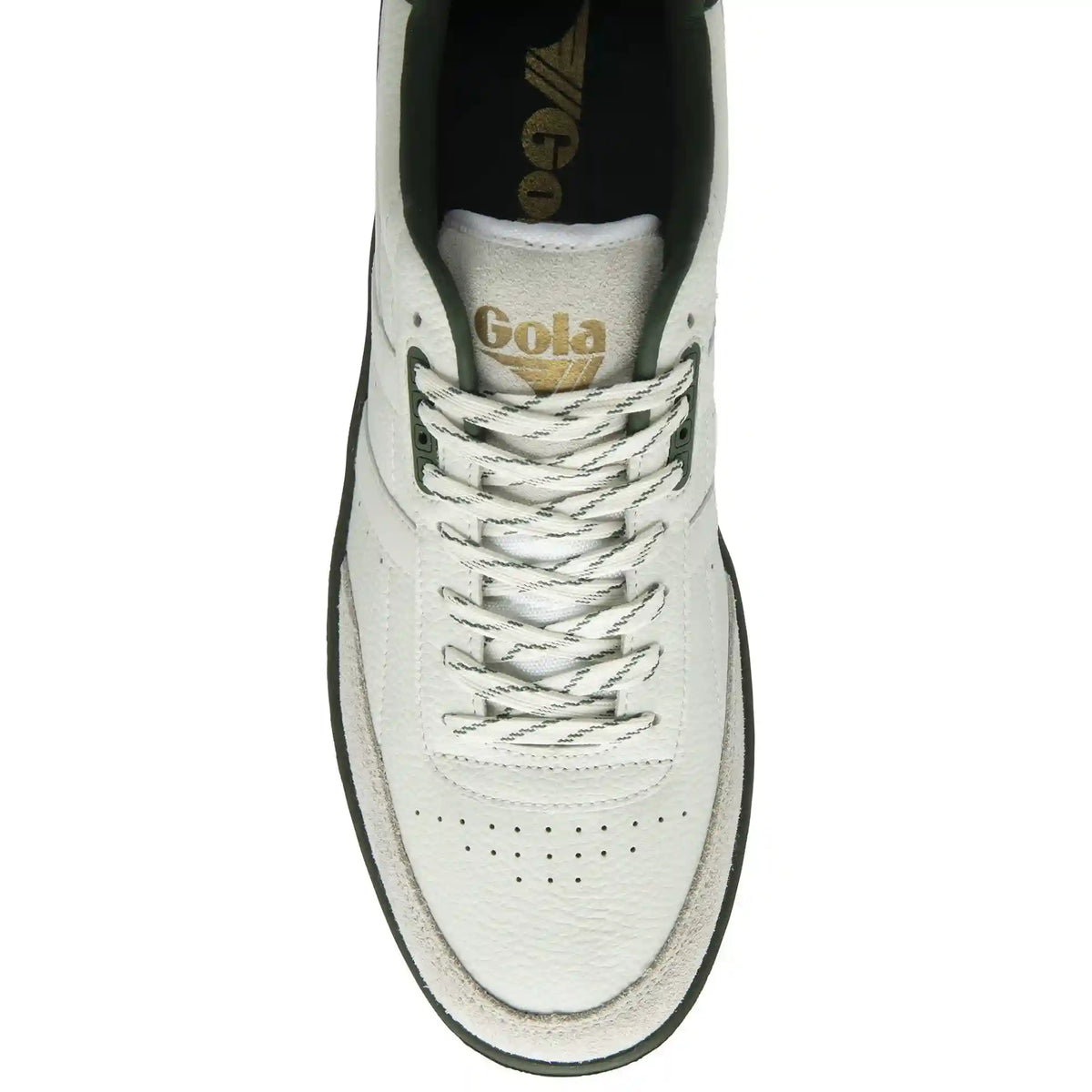Gola Classics Men's Contact Leather Sneakers - White/White/Dark Khaki