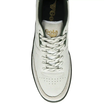 Gola Classics Men's Contact Leather Sneakers - White/White/Dark Khaki