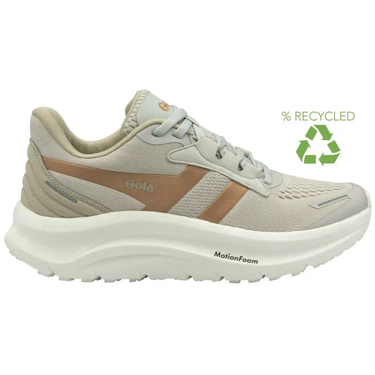 Gola Performance Women's Veris Tempo Sneakers - Arcade White/Metallic Gold