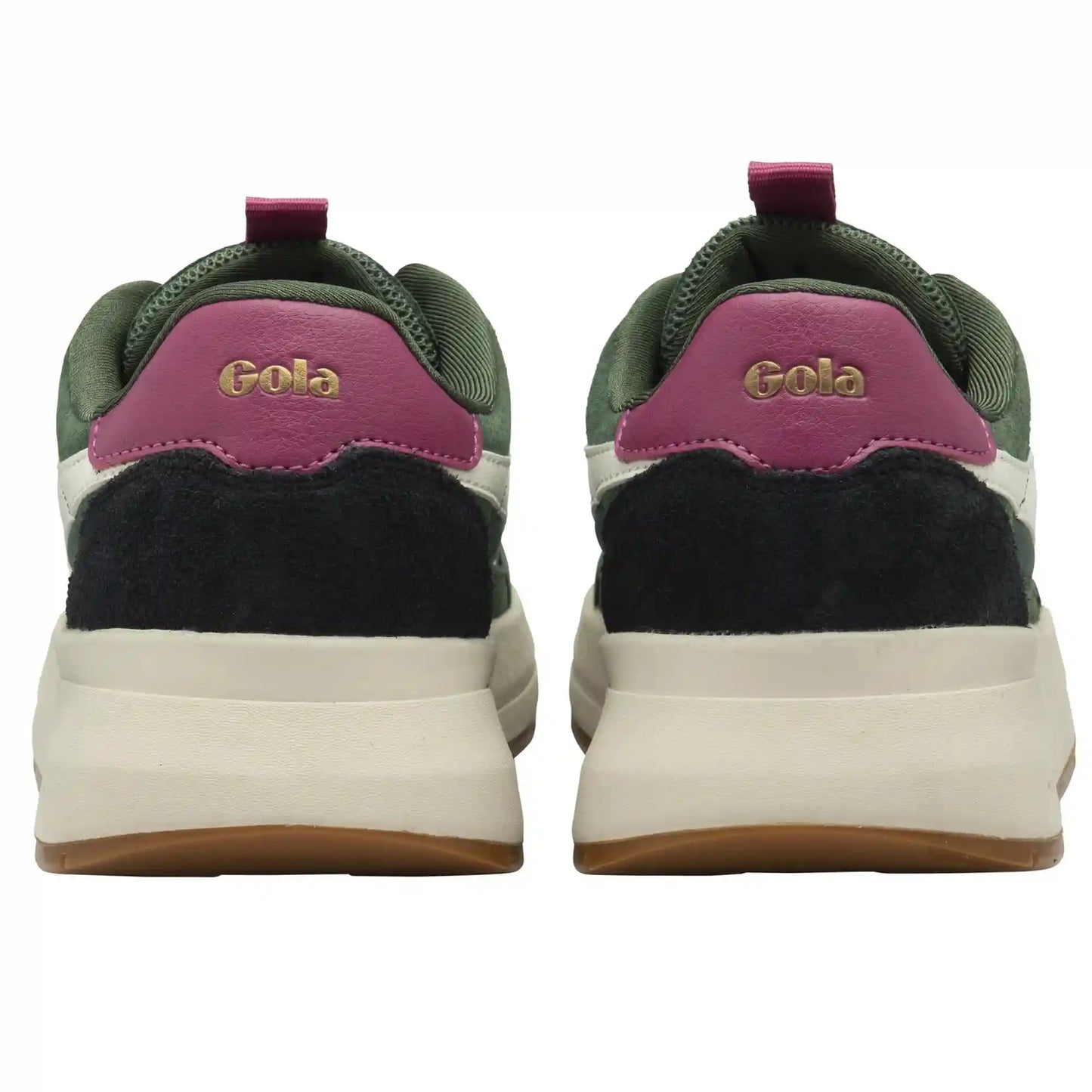 Gola Classics Women's Phoenix Sneakers - Evergreen/Black/Fuchsia