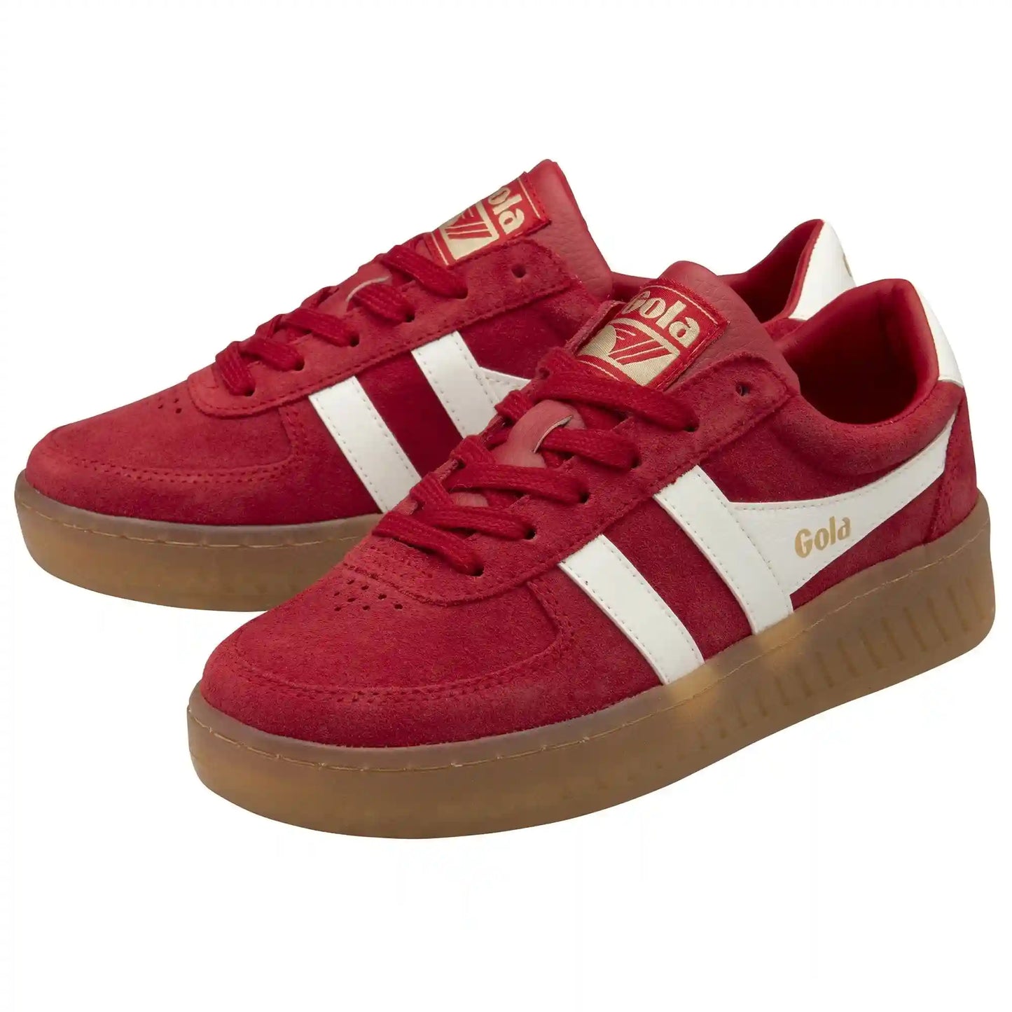 Gola Classics Women's Grandslam Suede Sneakers - Red/Off White/Gum
