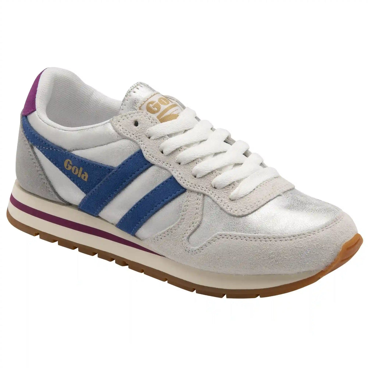 Gola Classics Women's Daytona Blaze Sneakers - White/Sapphire/Foxglove