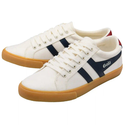 Vegan Gola Classics Men's Varsity Sneakers - Off White/Navy/Deep Red/Gum