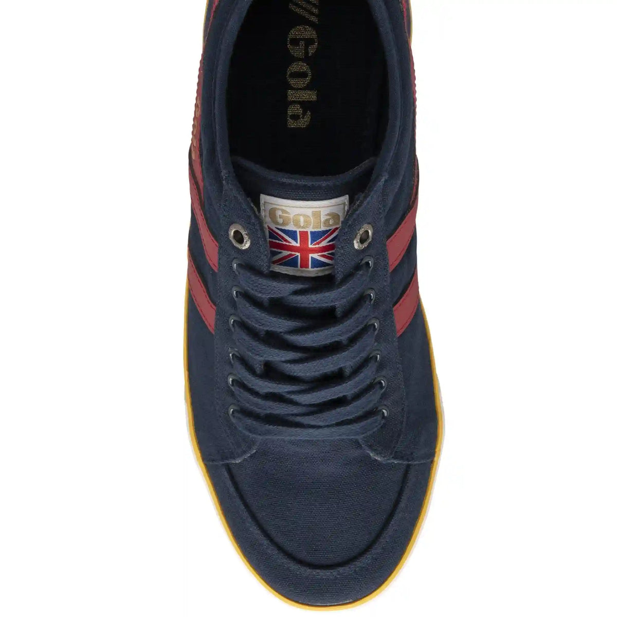 Vegan Gola Classics Men's Comet Plimsoll Sneakers - Navy/Deep Red/Sun