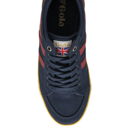 Vegan Gola Classics Men's Comet Plimsoll Sneakers - Navy/Deep Red/Sun