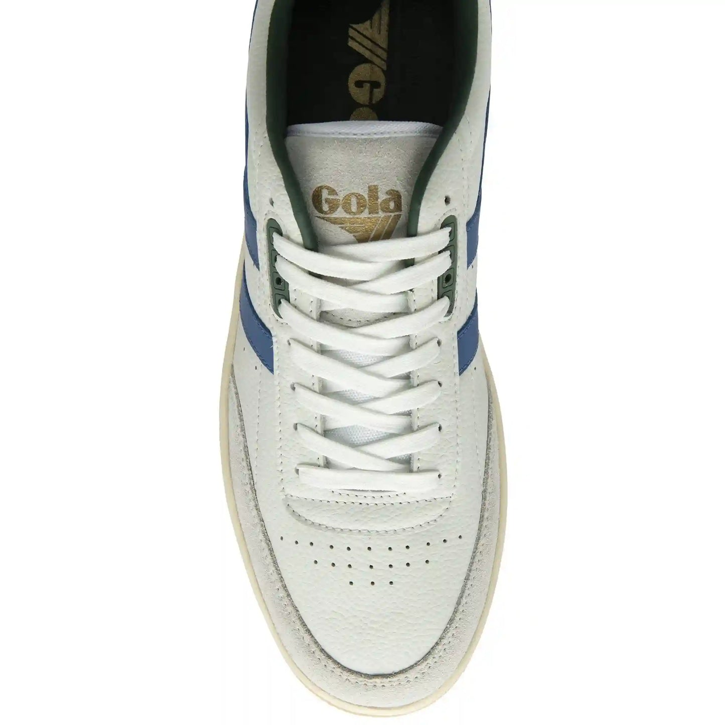 Gola Classics Men's Contact Leather Sneakers - White/Sapphire/Evergreen