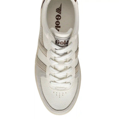 Gola Classics Women's Grandslam Trident Sneakers - White/Wheat/Dark Brown