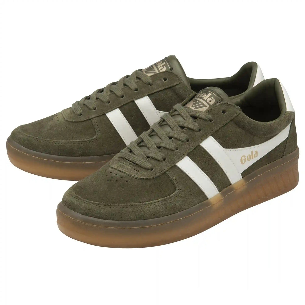 Gola Classics Men's Grandslam Suede Sneakers - Khaki/Off White/Gum