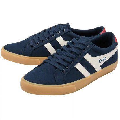 Vegan Gola Classics Men's Varsity Sneakers - Navy/Off White/Deep Red/Gum
