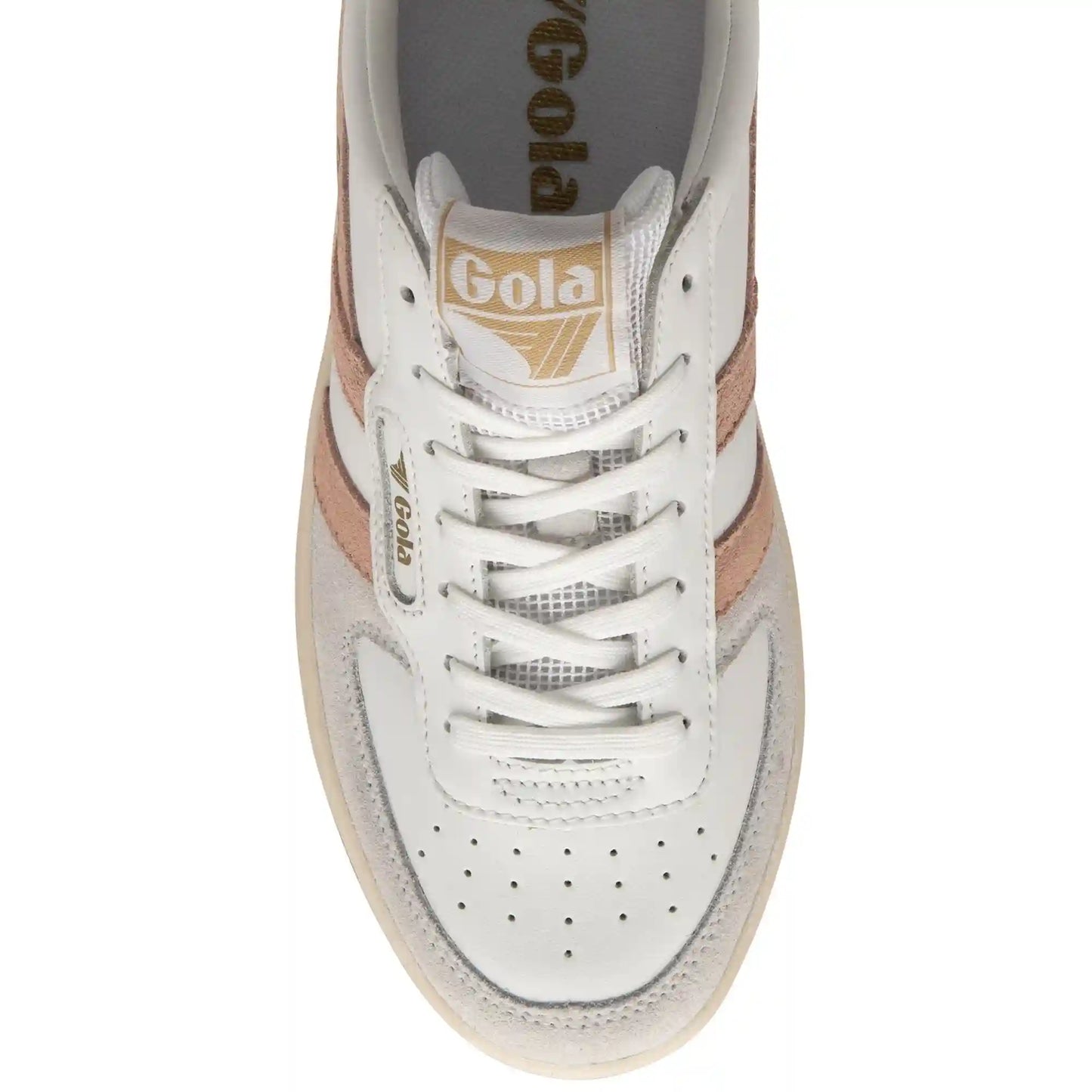 Gola Classics Women's Hawk Sneakers - White/Pearl Pink/Gold