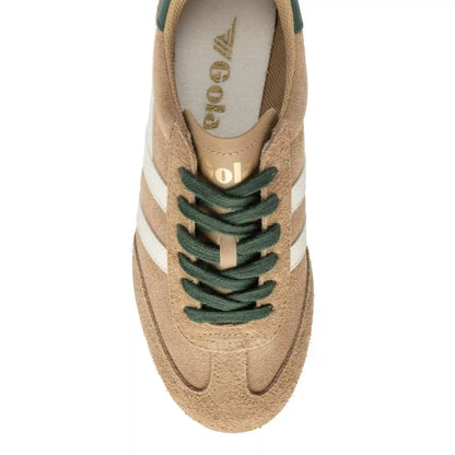 Gola Classics Women's Sprinter Suede Sneakers - Light Caramel/Off White/Evergreen