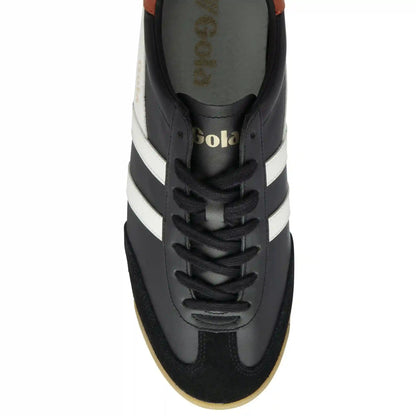 Gola Classics Men's Torpedo Leather Sneakers - Black/Off White/Moody Orange