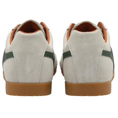 Gola Classics Men's Harrier Suede Sneakers - Off White/Evergreen/Moody Orange
