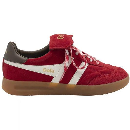 Gola Classics Women's Stadia '86 Sneakers - Red/Off White/Dark Brown/Gum