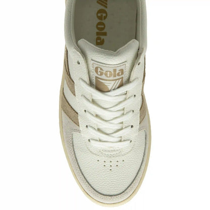 Gola Classics Women's Grandslam Trident Sneakers - White/Bone/Flax