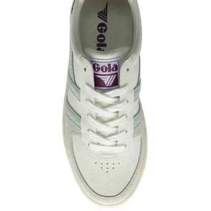Gola Classics Women's Grandslam Trident Sneakers - White/Surf/Foxglove