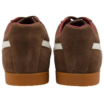 Gola Classics Men's Harrier Suede Sneakers - Otter/Off White/Deep Red