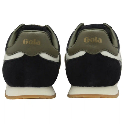 Gola Classics Men's Europa Leather Sneakers - Black/Off White/Khaki