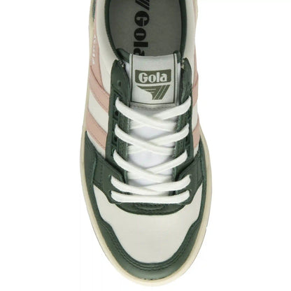 Gola Classics Women's Challenge Sneakers - White/Evergreen/Pearl Pink