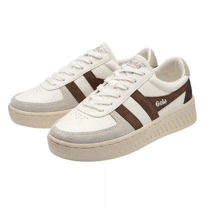Gola Classics Women's Grandslam Trident Sneakers - White/Otter/Wheat