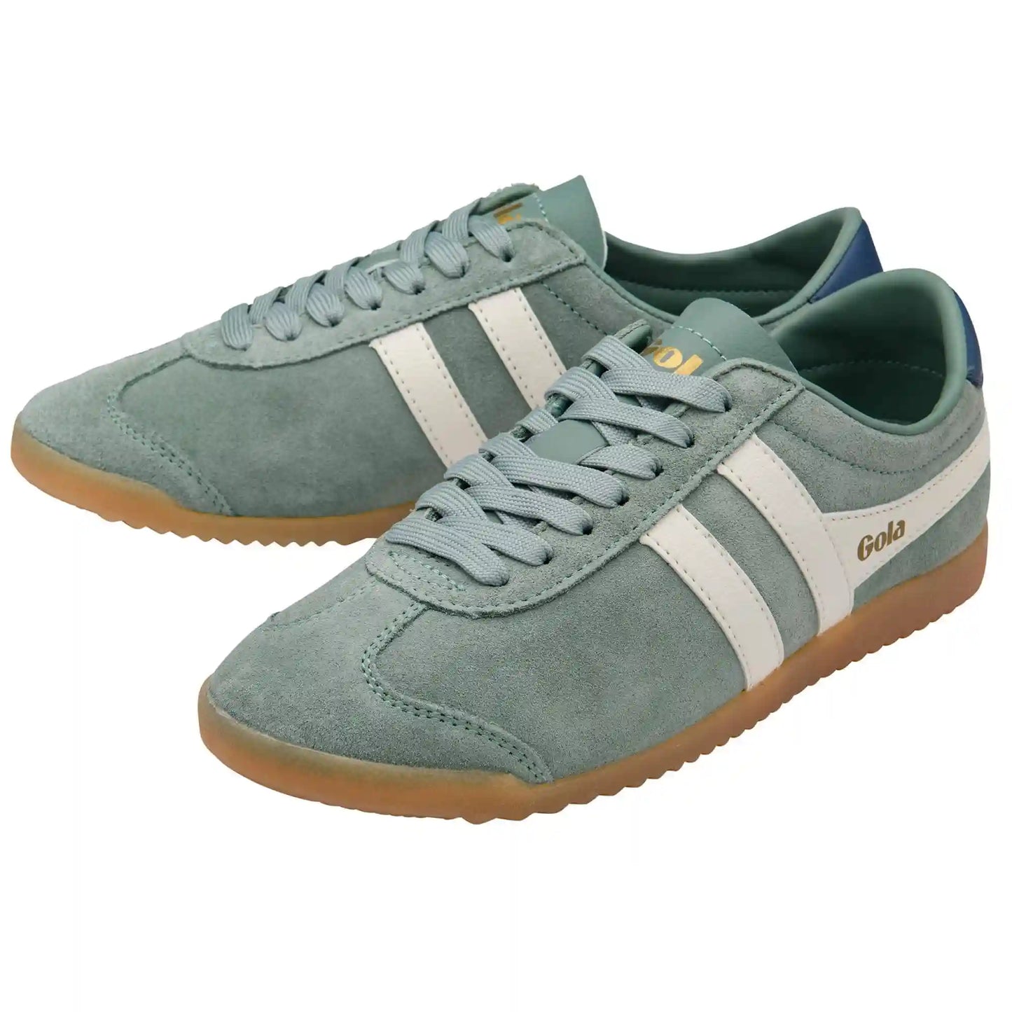 Gola Classics Women's Bullet Suede Sneakers - Green Mist/Off White/Pale Gum