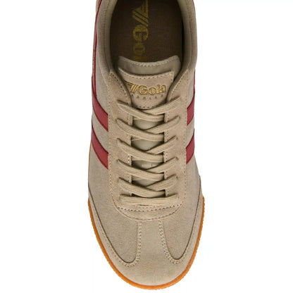 Gola Classics Men's Harrier Suede Sneakers - Bone/Deep Red