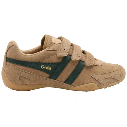 Gola Classics Women's Connect Suede Strap Sneakers - Light Caramel/Evergreen/Gum