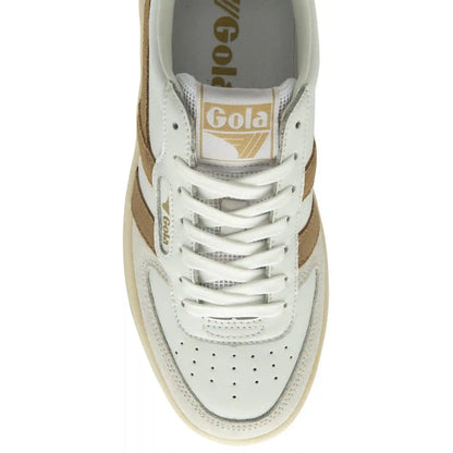 Gola Classics Women's Hawk Sneakers - White/Light Caramel/Gold