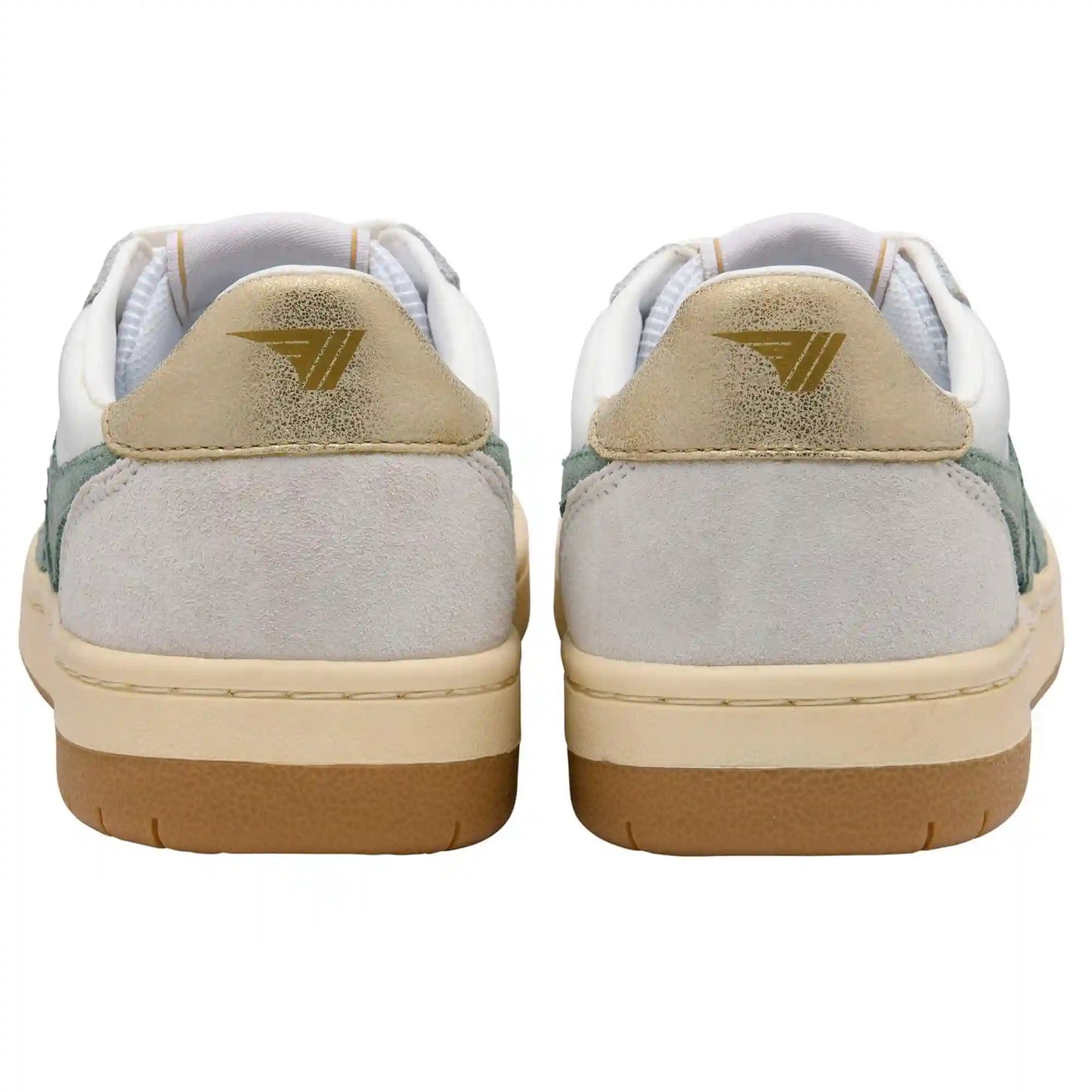 Gola Classics Women's Hawk Sneakers - White/Green Mist/Gold