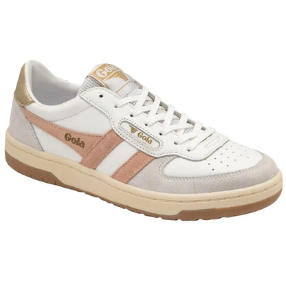 Gola Classics Women's Hawk Sneakers - White/Pearl Pink/Gold