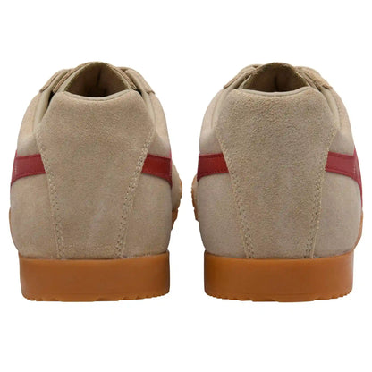 Gola Classics Men's Harrier Suede Sneakers - Bone/Deep Red