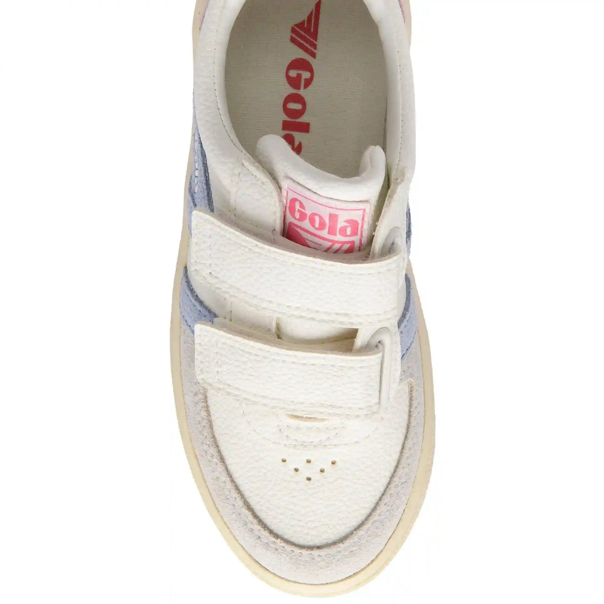 Gola Classics Kids' Grandslam Trident Strap Sneakers - White/Air/Fluro Pink