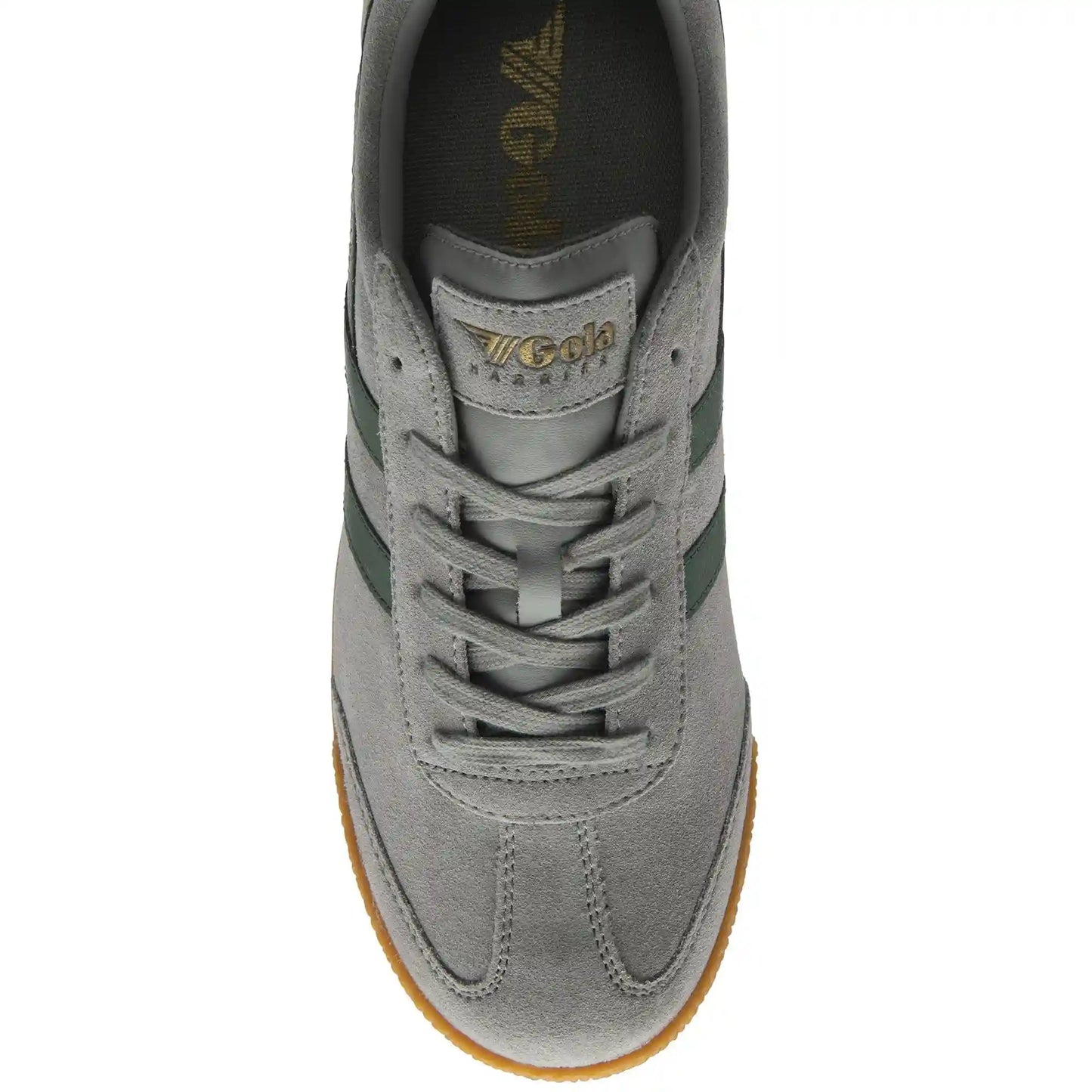 Gola Classics Men's Harrier Suede Sneakers - Cement/Evergreen