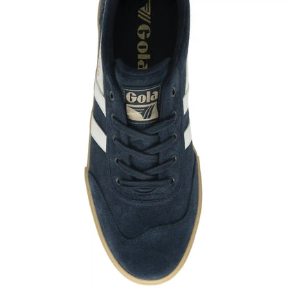 Gola Classics Men's Badminton Suede Plimsoll Sneakers - Navy/Off White/Gum