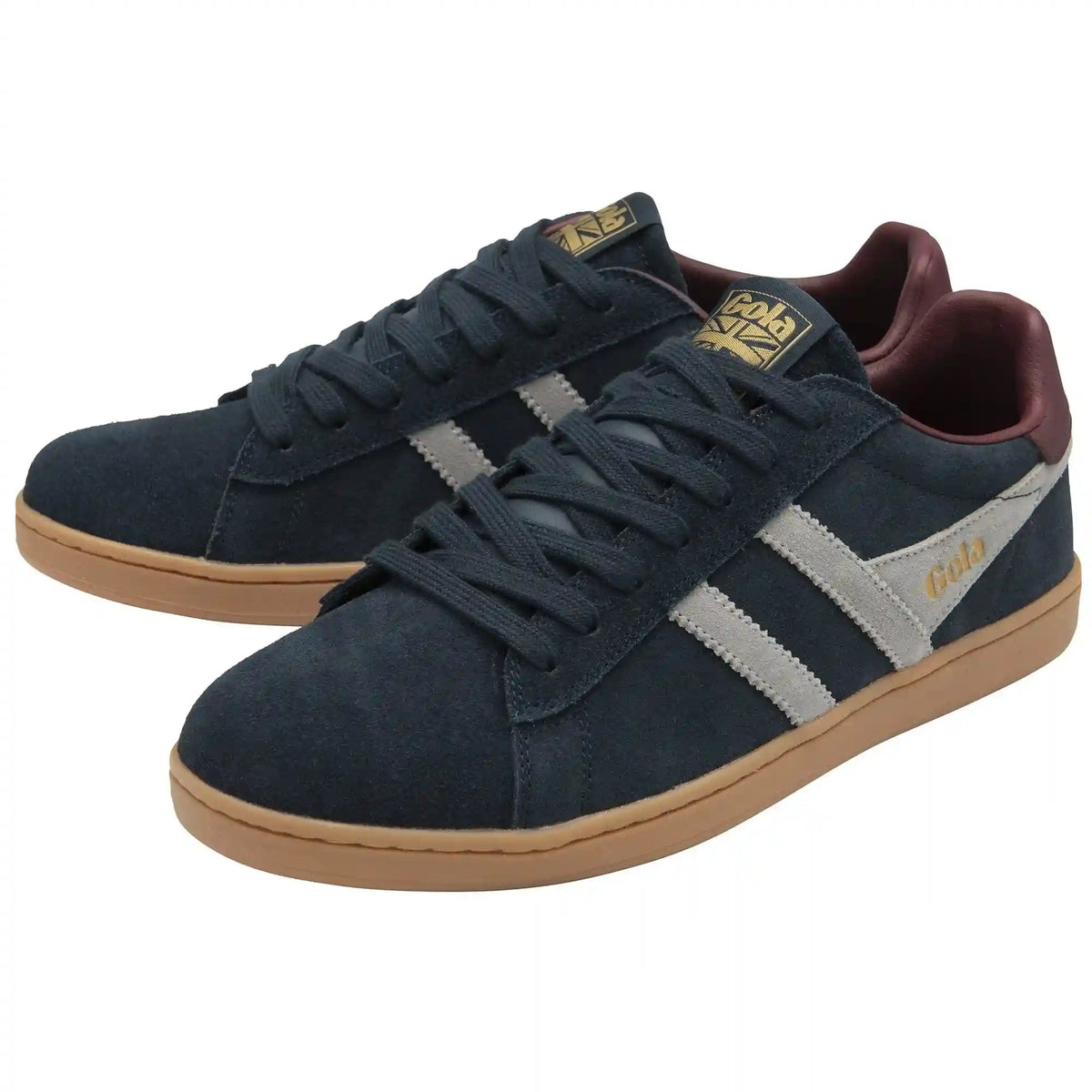 Gola Classics Men's Equipe II Suede Sneakers - Navy/Cement/Burgundy