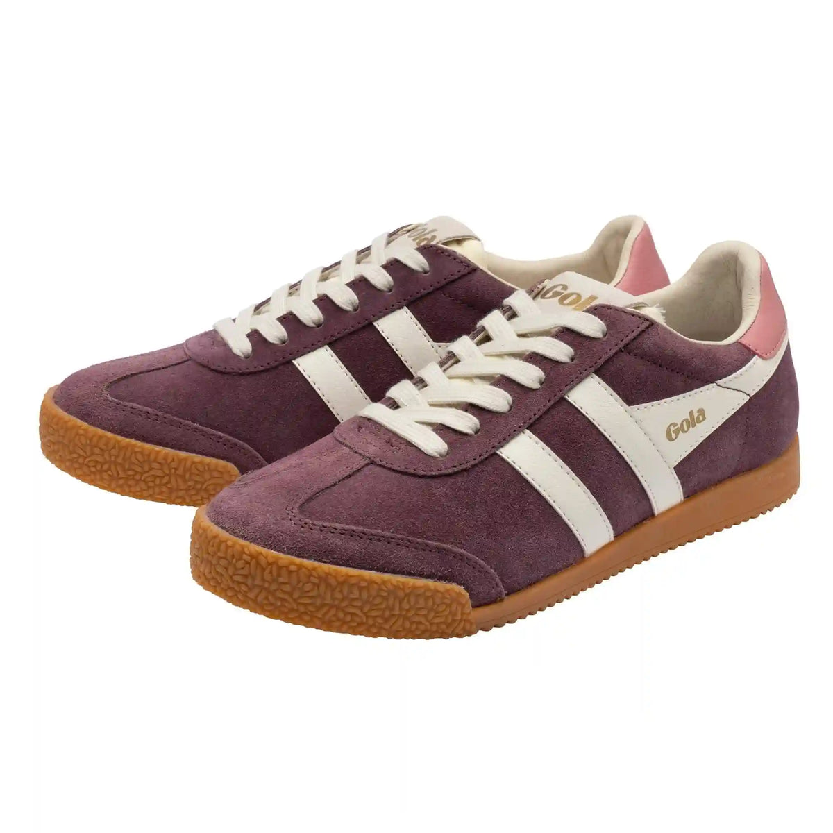 Gola Classics Women's Elan Sneakers - Windsor Wine/Off White/Coral Pink