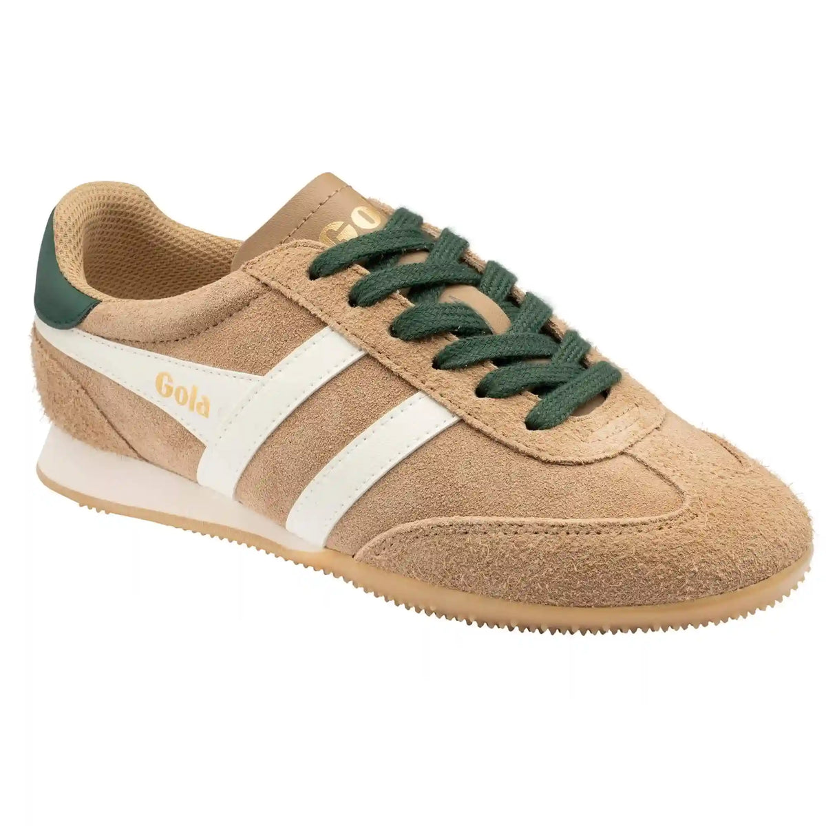 Gola Classics Women's Sprinter Suede Sneakers - Light Caramel/Off White/Evergreen