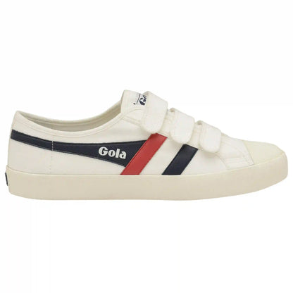 Vegan Gola Classics Women's Coaster Strap Sneakers - Off White/Navy/Red