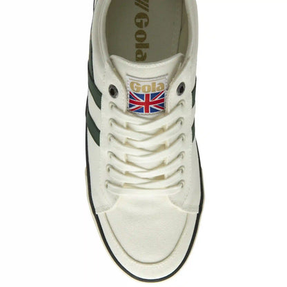 Vegan Gola Classics Men's Comet Plimsoll Sneakers - Off White/Evergreen/Black