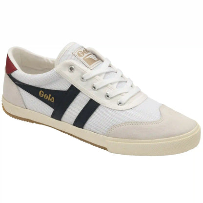Gola Classics Men's Badminton Mesh Plimsoll Sneakers - White/Navy/Deep Red