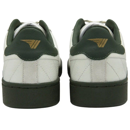 Gola Classics Men's Contact Leather Sneakers - White/White/Dark Khaki