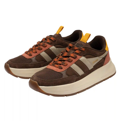 Gola Classics Women's Phoenix Sneakers - Dark Brown/Orange Spice/Sun