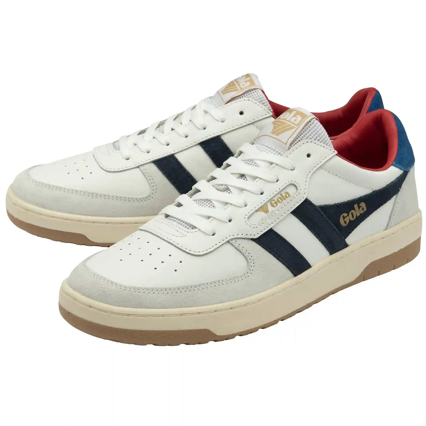 Gola Classics Men's Hawk Sneakers - White/Navy/Marine Blue
