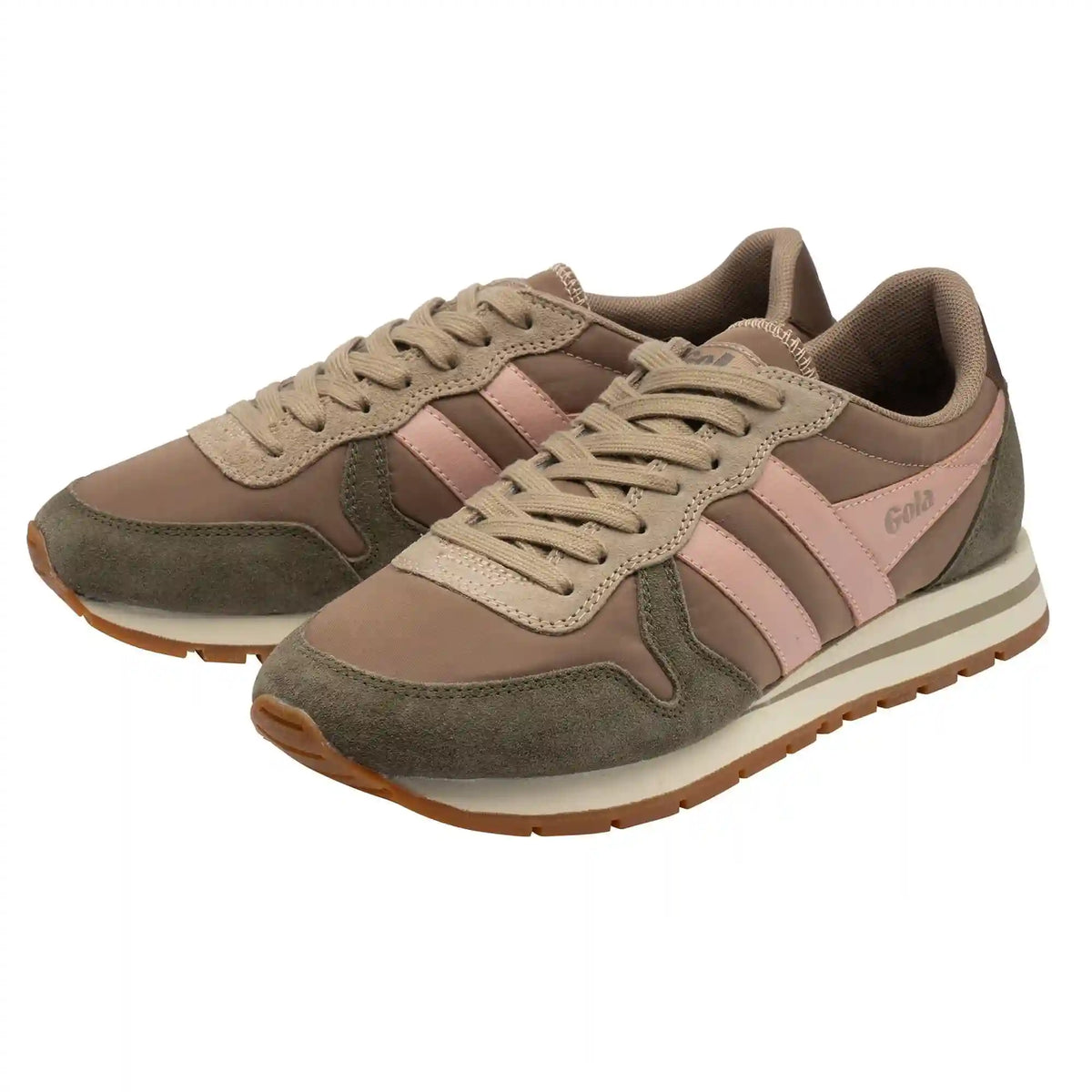 Gola Classics Women's Daytona Chute Sneakers - Cappuccino/Khaki/Pearl Pink