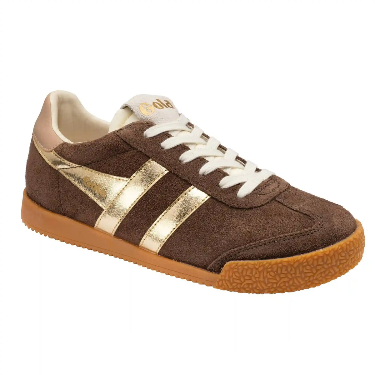 Gola Classics Women's Elan Glitz Sneakers - Dark Brown/Gold/Cameo
