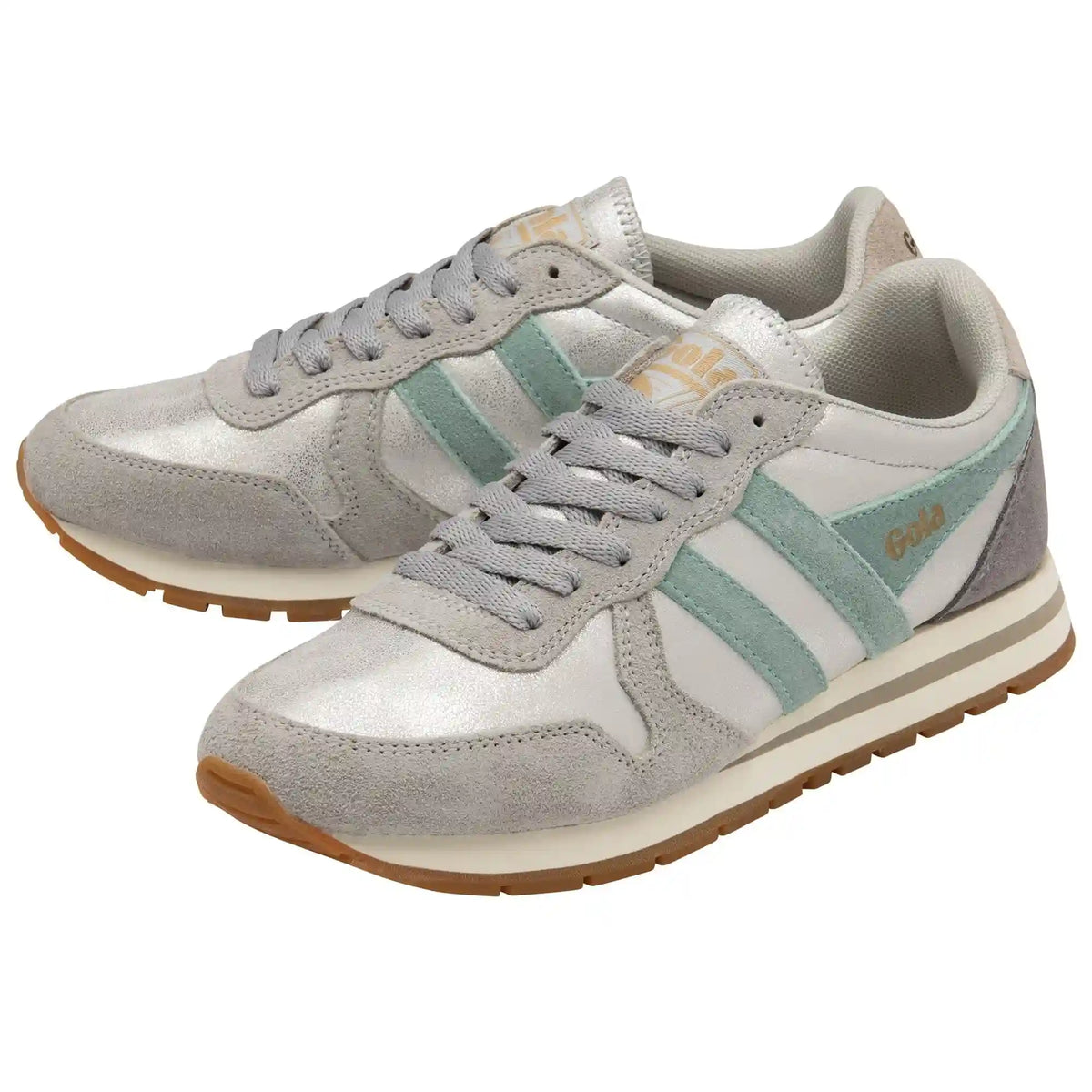 Gola Classics Women's Daytona Blaze Sneakers - Silver/Green Mist/Feather Grey