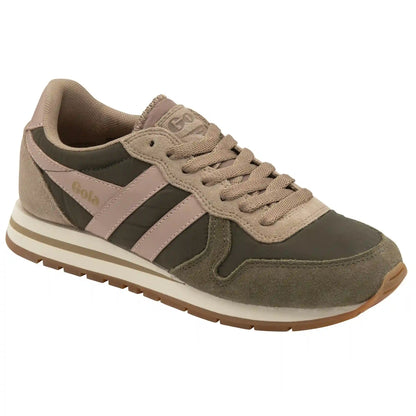 Gola Classics Women's Daytona Chute Sneakers - Khaki/Cappuccino/Coral Pink