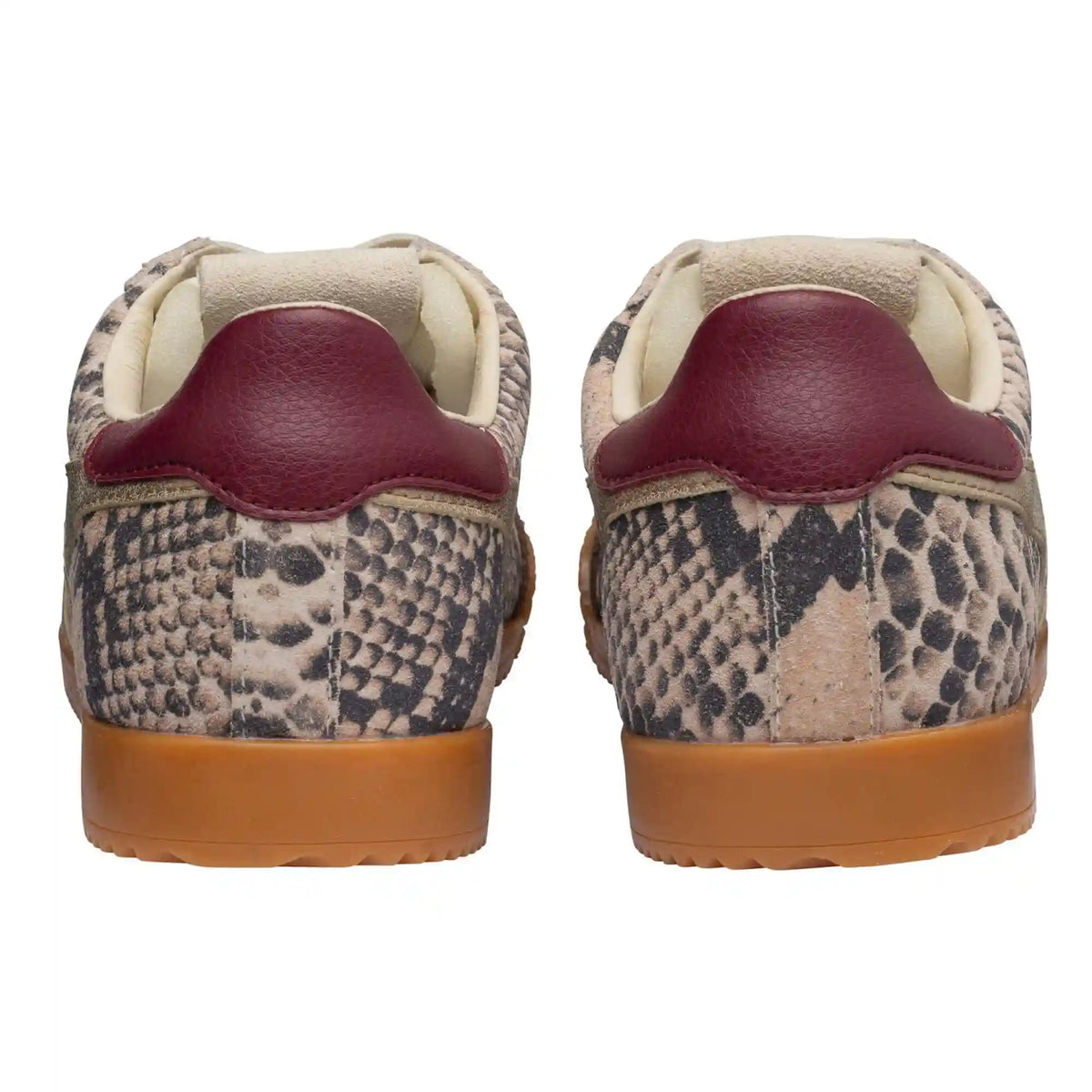 Gola Classics Women's Elan Safari Sneakers - Snake/Dark Brown/Gold/Cerise