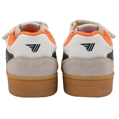 Gola Classics Kids' Eagle Strap Sneakers - White/Dark Khaki/Moody Orange/Gum